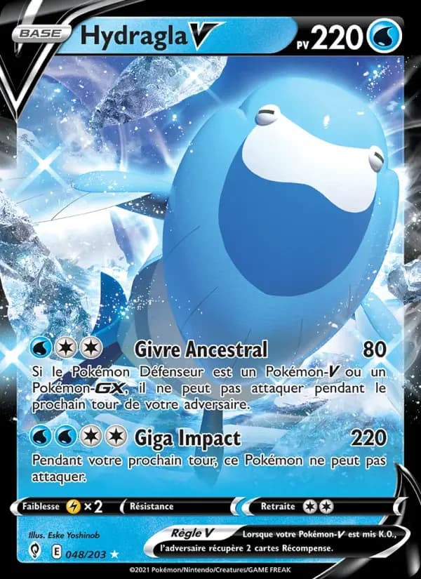 Carte Pokémon Hydragla V — Évolution Céleste