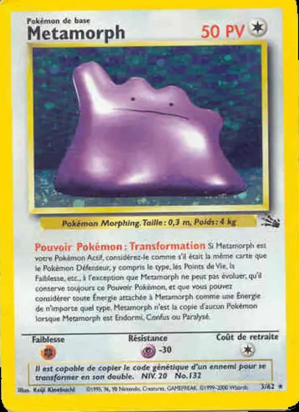 Carte Pokémon Metamorph — Fossile