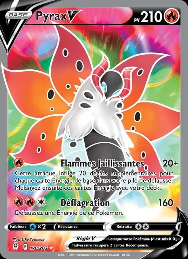 Carte Pokémon Pyrax V — Évolution Céleste