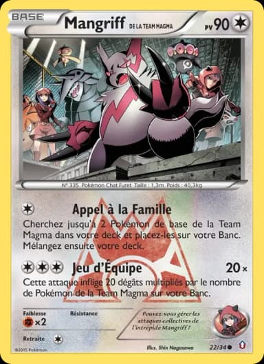 Carte Mangriff de la Team Magma
