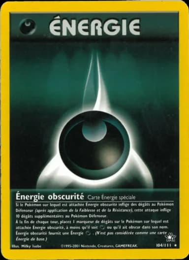 Carte Énergie obscurité