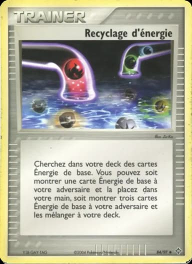 Carte Recyclage d'énergie