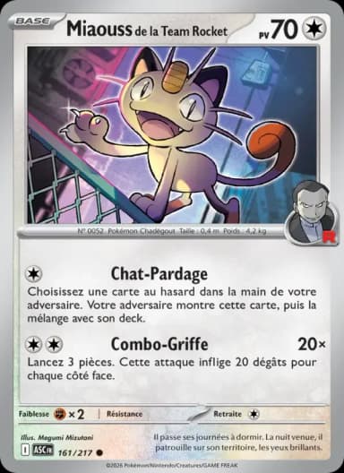Carte Miaouss de la Team Rocket