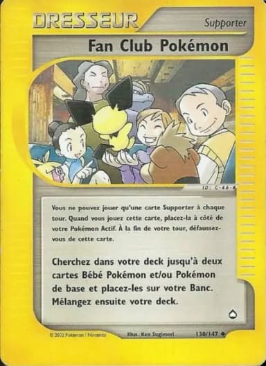 Carte Fan Club Pokémon