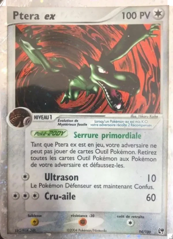 Carte Pokémon Ptera ex — Tempête de Sable