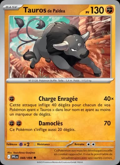 Carte Tauros de Paldea