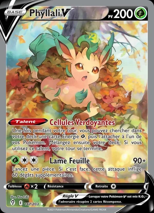Carte Pokémon Phyllali V — Évolution Céleste