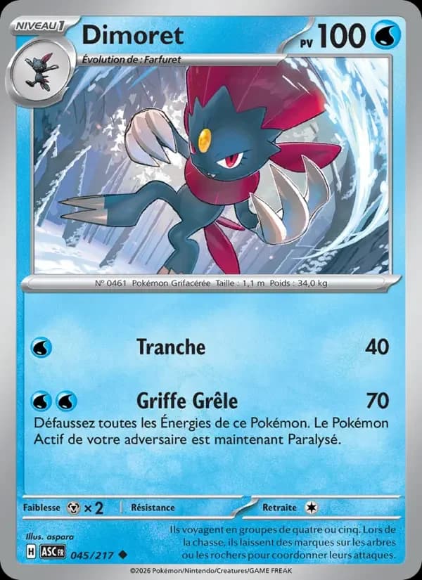 Carte Pokémon Dimoret — Héros Transcendants