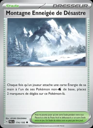 Carte Montagne Enneigée de Désastre