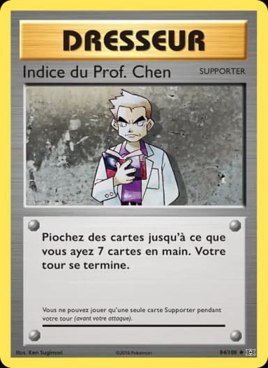 Carte Indice du Prof. Chen