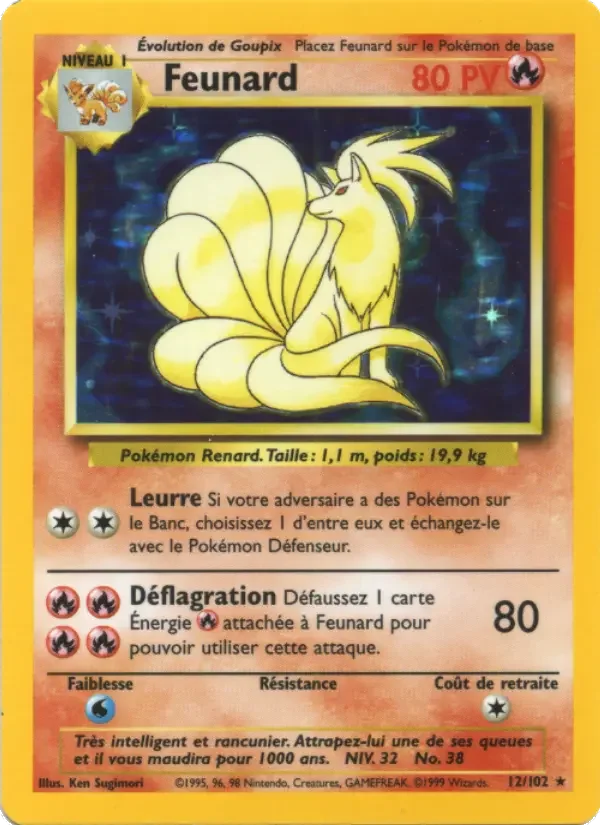 Carte Pokémon Feunard — Set de base
