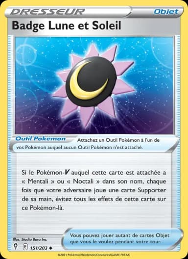 Carte Badge Lune et Soleil