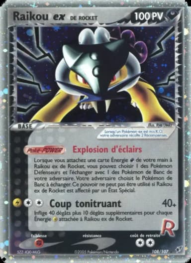 Carte Raikou ex de Rocket
