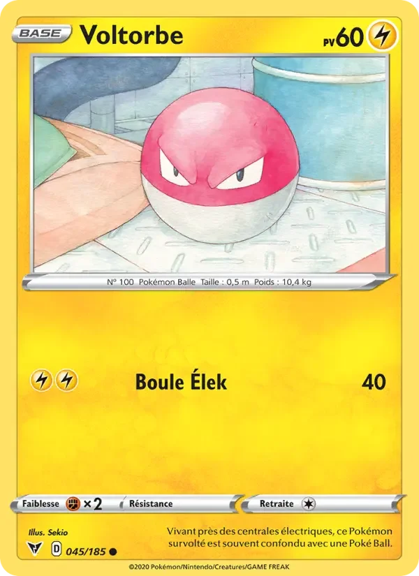 Carte Pokémon Voltorbe — Voltage Éclatant