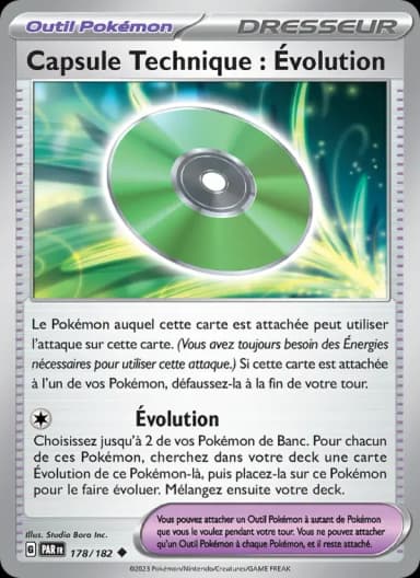 Carte Capsule Technique : Évolution