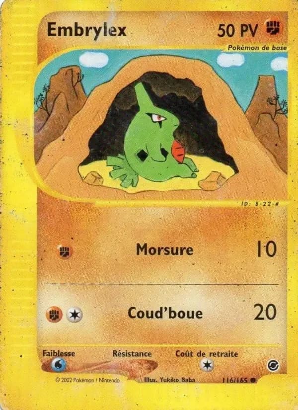 Carte Pokémon Embrylex — Expédition