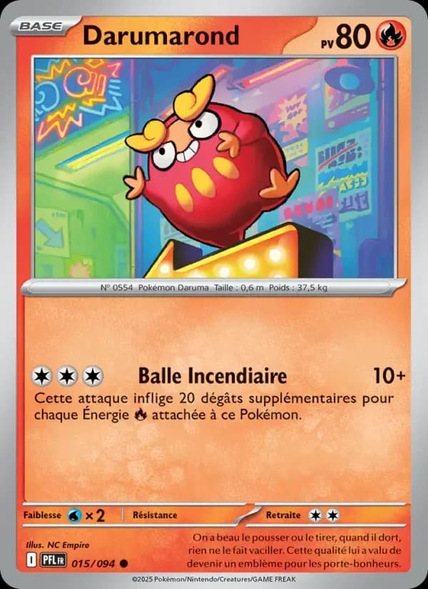 Carte Pokémon Darumarond — Flammes Fantasmagoriques