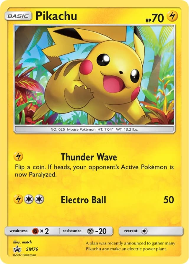 Carte Pokémon Pikachu — 2017 Promo McDonald's