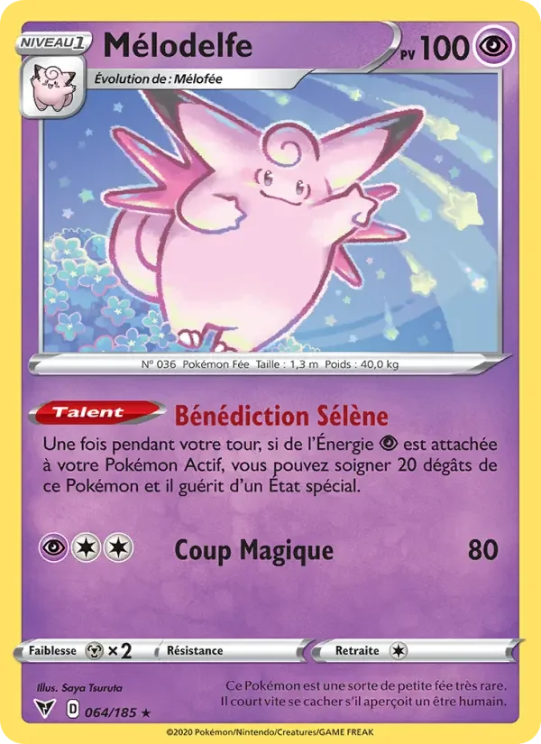 Carte Pokémon Mélodelfe — Voltage Éclatant