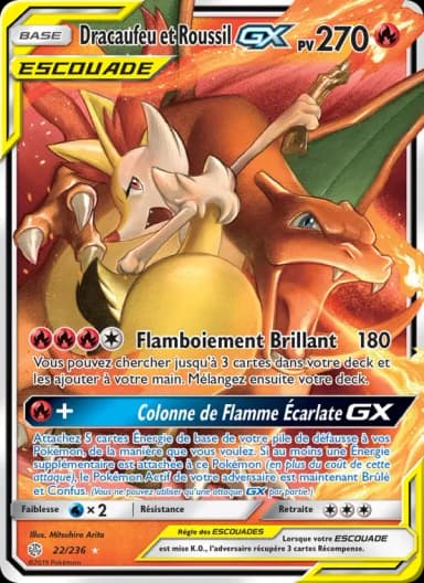 Carte Dracaufeu et Roussil GX