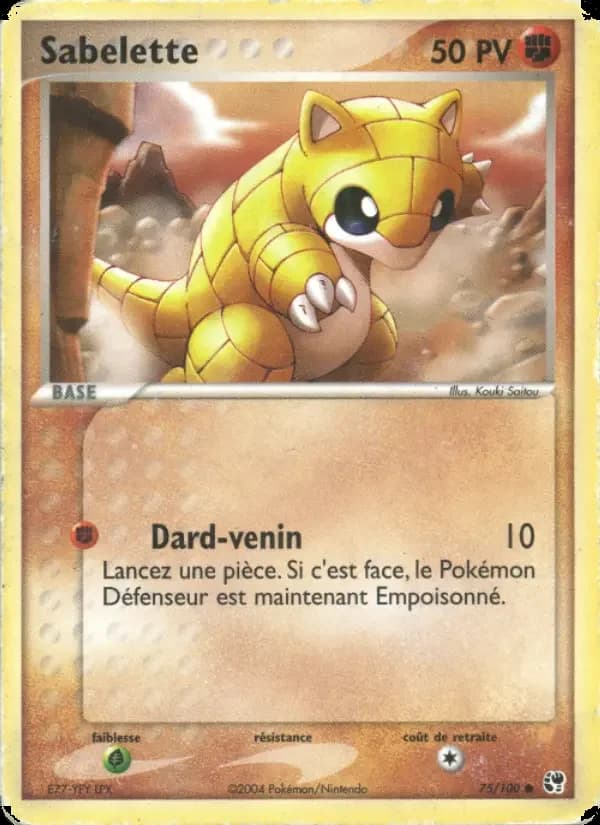 Carte Pokémon Sabelette — Tempête de Sable