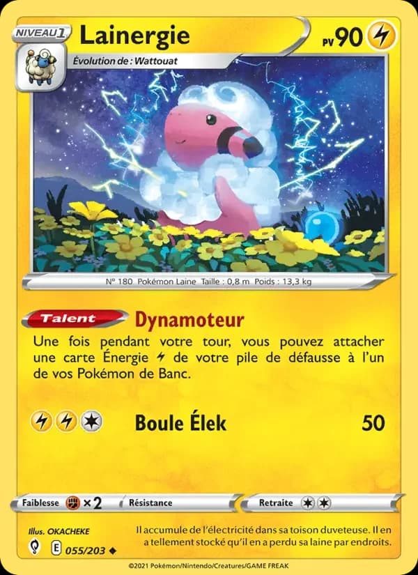 Carte Pokémon Lainergie — Évolution Céleste