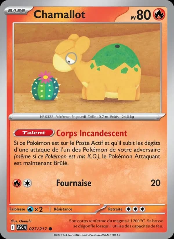 Carte Pokémon Chamallot — Héros Transcendants