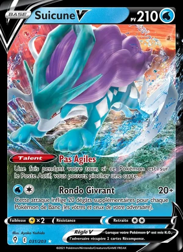Carte Pokémon Suicune V — Évolution Céleste