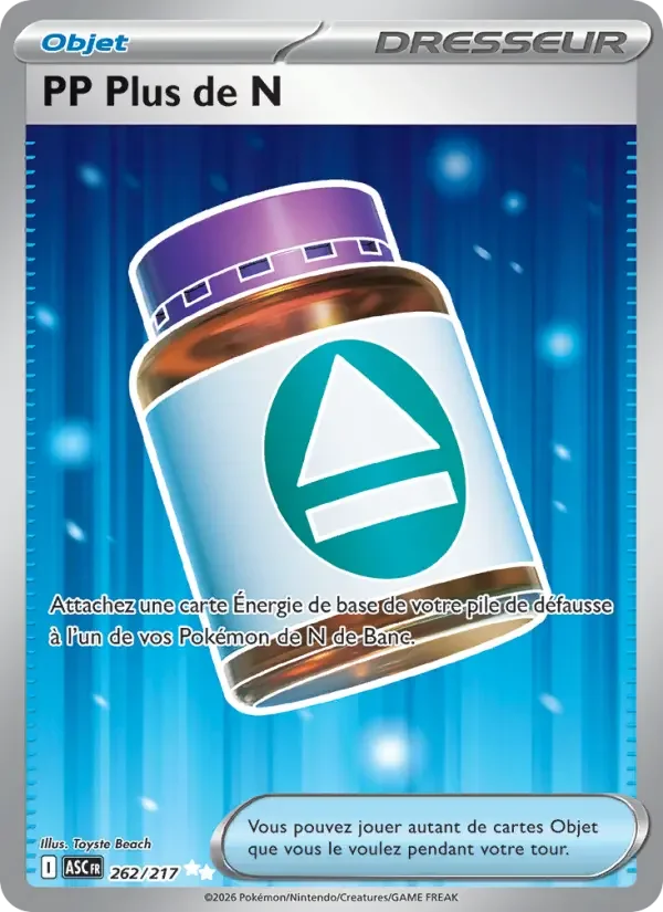 Carte Pokémon PP Plus de N — Héros Transcendants