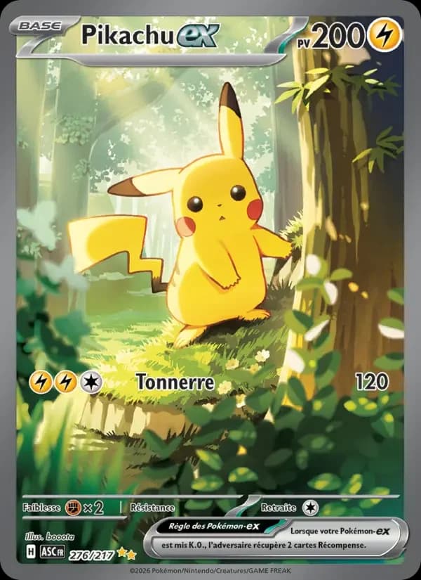 Carte Pokémon Pikachu-ex — Héros Transcendants