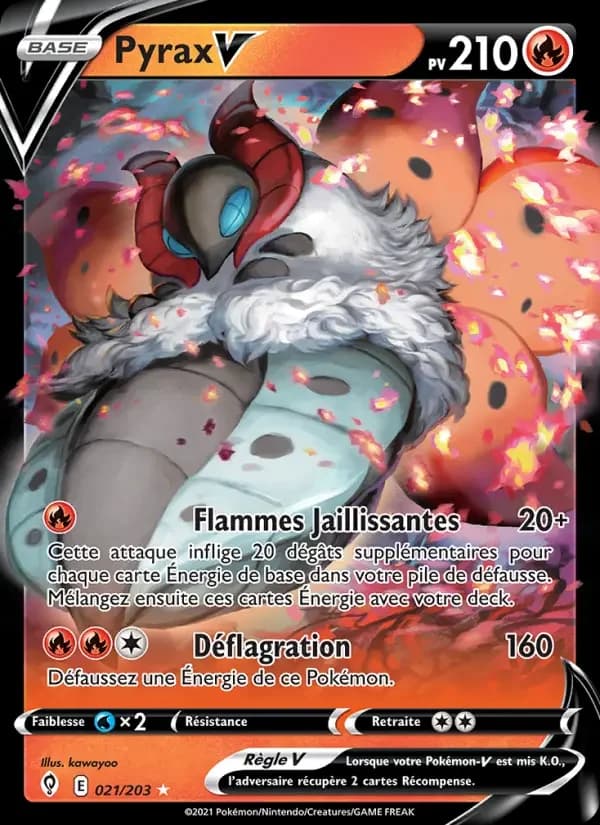 Carte Pokémon Pyrax V — Évolution Céleste