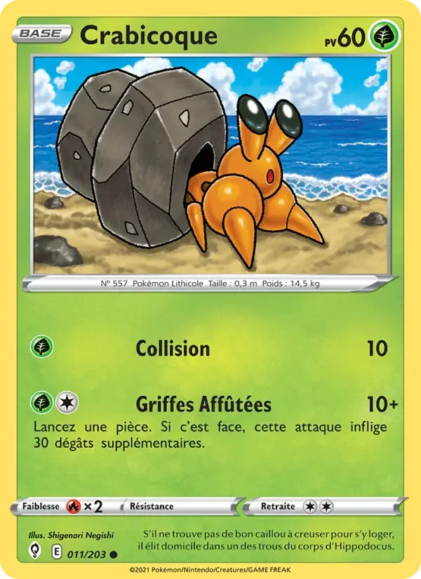 Carte Pokémon Crabicoque — Évolution Céleste