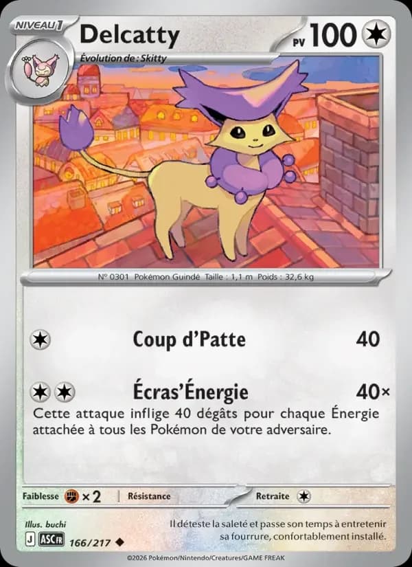 Carte Pokémon Delcatty — Héros Transcendants