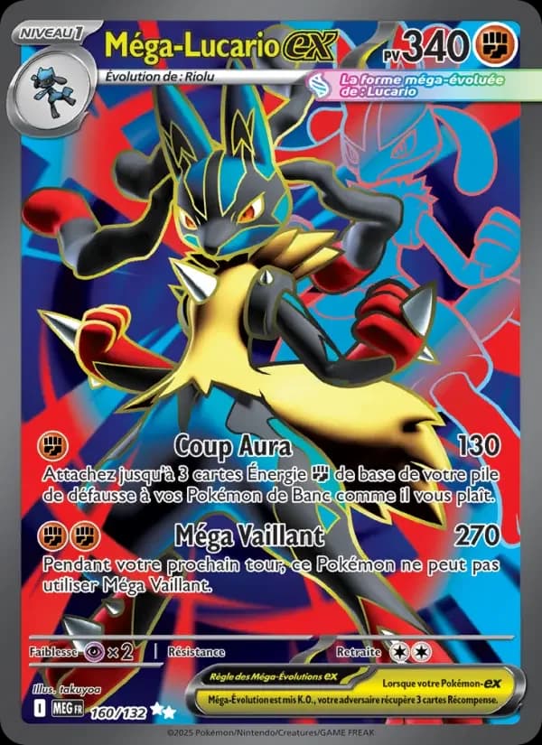 Carte Pokémon Méga-Lucario-ex — Méga-Évolution