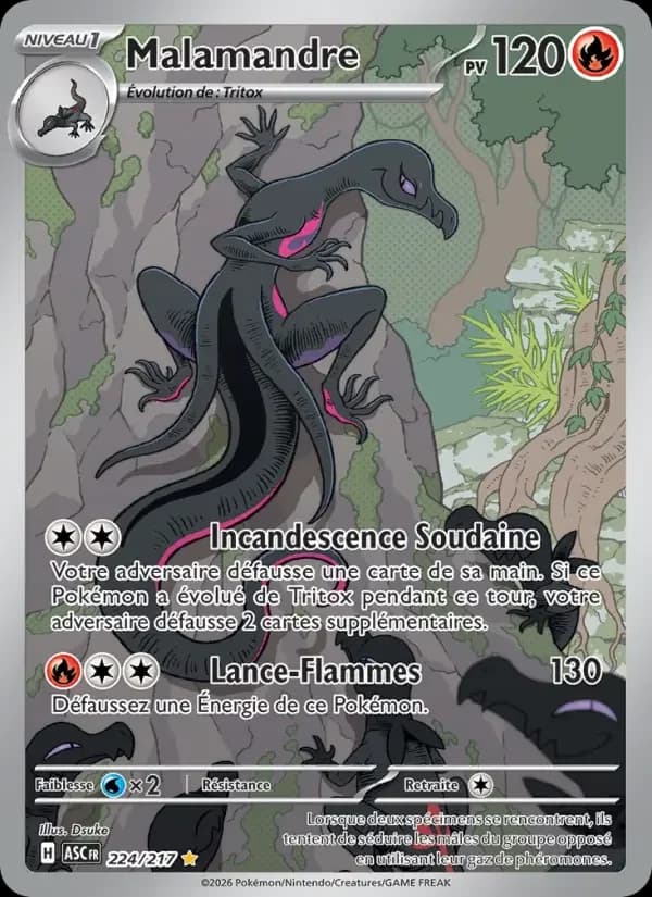 Carte Pokémon Malamandre — Héros Transcendants