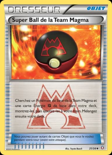 Carte Super Ball de la Team Magma