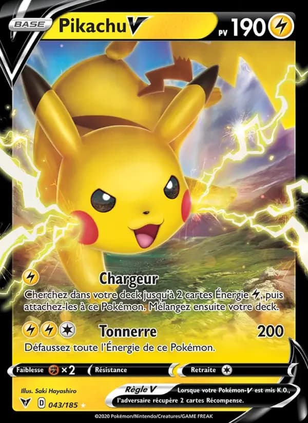 Carte Pokémon Pikachu V — Voltage Éclatant