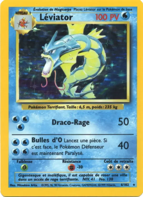 Carte Pokémon Léviator — Set de base
