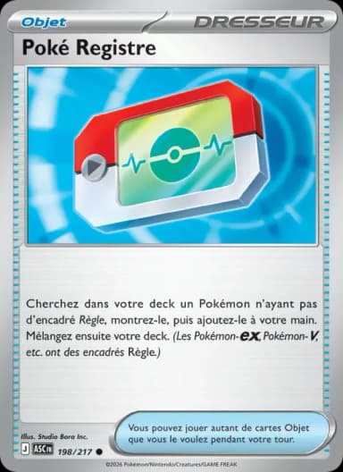 Carte Poké Registre
