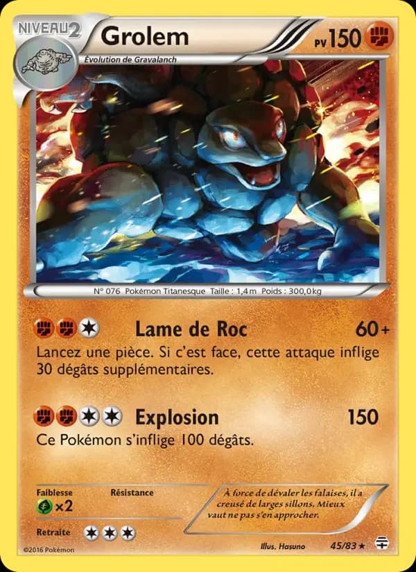 Carte Pokémon Grolem — Générations