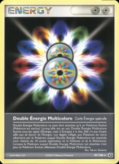 Carte Double Énergie Multicolore