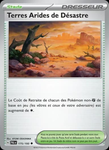 Carte Terres Arides de Désastre