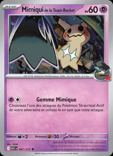 Carte Mimiqui de la Team Rocket