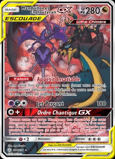 Carte Mandrillon et Engloutyran GX
