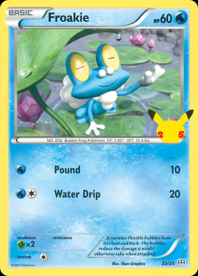 Carte Pokémon Grenousse — 2021 Promo McDonald's