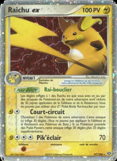 Carte Raichu ex