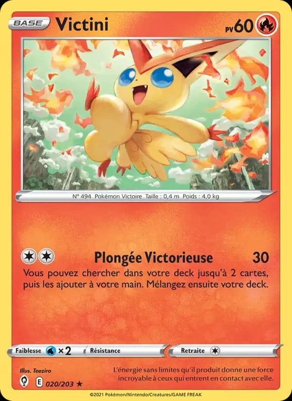 Carte Pokémon Victini — Évolution Céleste