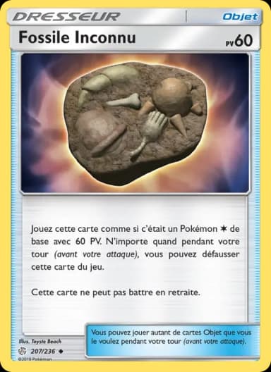 Carte Fossile Inconnu
