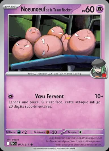Carte Noeunoeuf de la Team Rocket