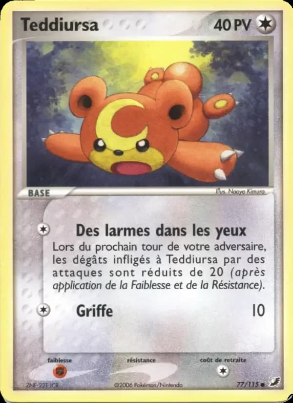 Carte Pokémon Teddiursa — Forces Cachées